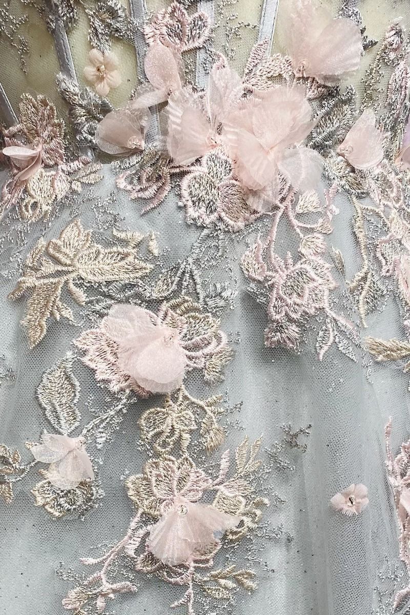 TIANA BLOSSOM APPLIQUE BALL GOWN