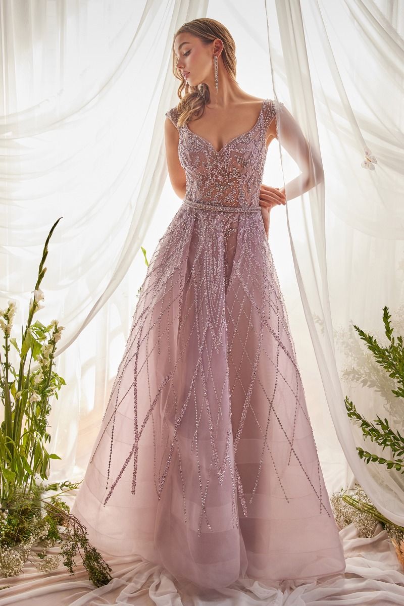 GEMMA JEWEL BEADED BALL GOWN A1091