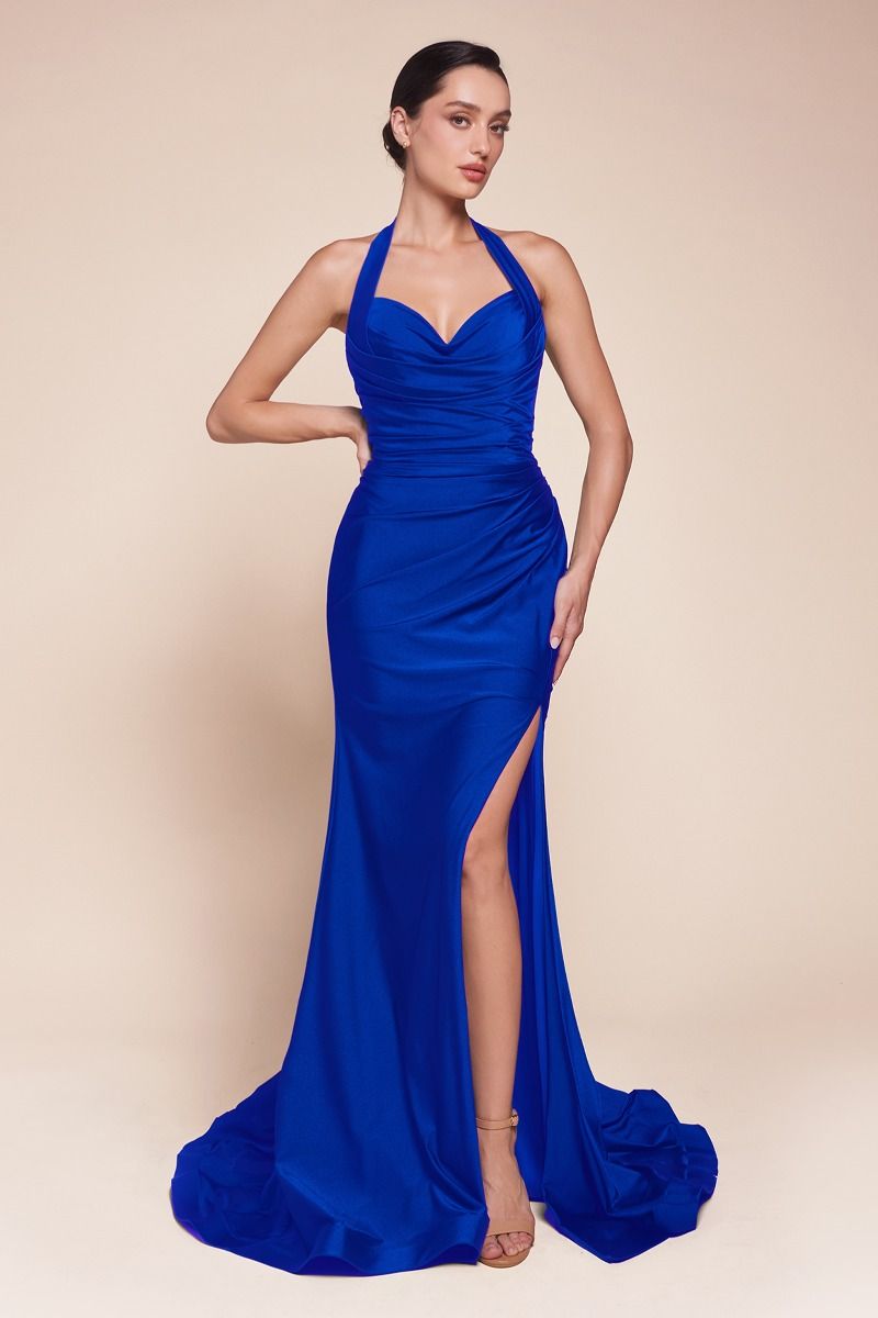 stretch satin dress CD796