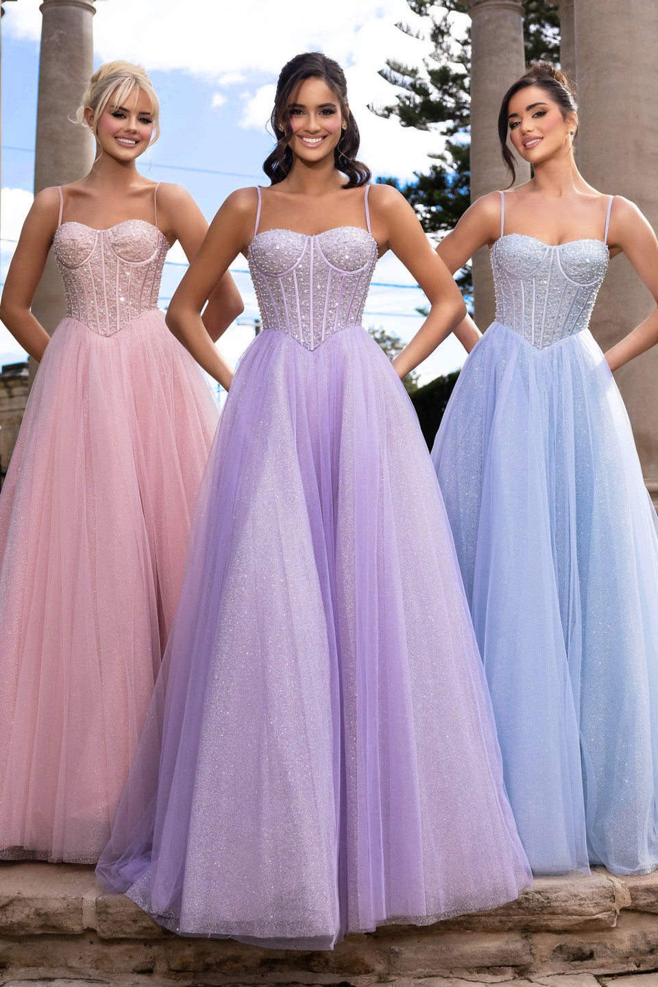 Romantic Off-Shoulder Evening Gown with Ruffled Skirt