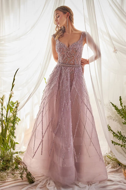 GEMMA JEWEL BEADED BALL GOWN A1091