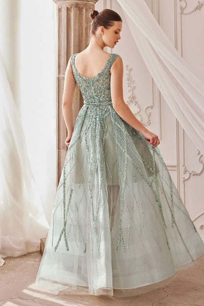 GEMMA JEWEL BEADED BALL GOWN A1091