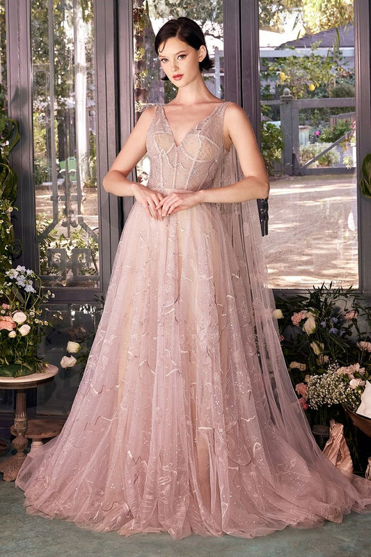 Cinderella Divine A1459 Nude Evening Gown – Sophisticated Glamour & Timeless Elegance