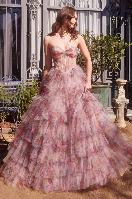 Cinderella Divine A1463 Multi-Colored Evening Gown – A Mesmerizing Blend of Elegance & Fantasy