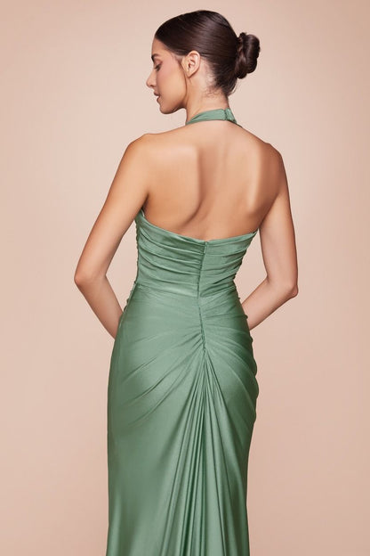 stretch satin dress CD796