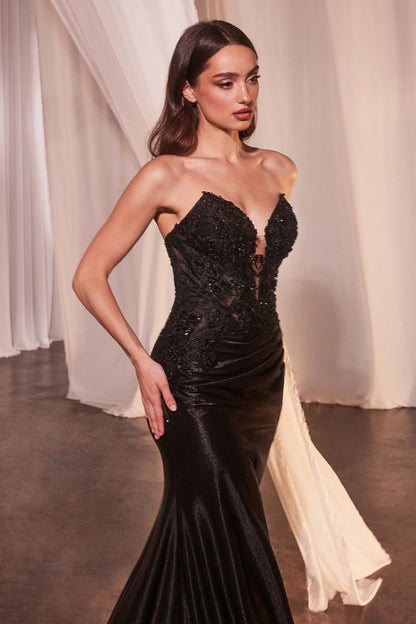 STRAPLESS FITTED LACE CDS465