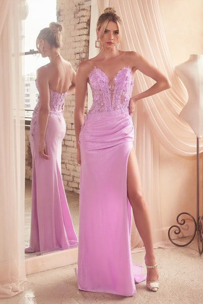 STRAPLESS FITTED LACE CDS465