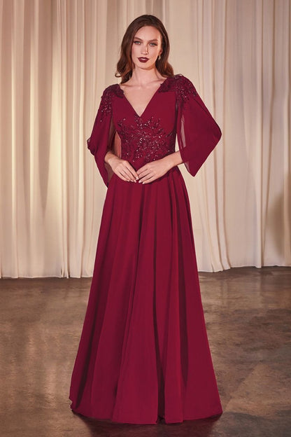 A-LIINE CHIFFON MODEST GOWN CDS508